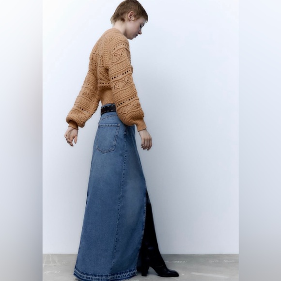 Zara Taupe Brown Wool Blend Open
Knit Sweater - Picture 7 of 11